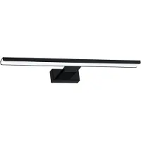 Milagro Applique murale LED PINTO noire 12 W, blanc chaud, 750 lm, métal, dimensions : 4 x 50 x 14 cm, IP20,
