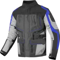 Berik Veste textile imperméable 3en1 pour moto Safari, noir/bleu, 50