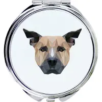 Art-Dog Staffordshire Bull Terrier, Staffordshire Bull Terrier - Miroir avec photo et imprimé géométrique de la marque