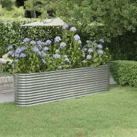 Prolenta Maison Exclusive - Lit surélevé de jardin Acier galvanisé Argenté