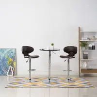 Prolenta Maison Exclusive - Lot de 2 tabourets de bar en similicuir marron