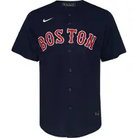 Nike Maillot de Baseball MLB Boston Red Sox Replica Alternate Bleu marine pour H