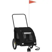 Syfax Remorque de vélo pour animaux de compagnie noir