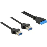DeLOCK 85244 Kabel USB 3.0 Pfostenbuchse 2,00 mm 19 Pin 2 x USB