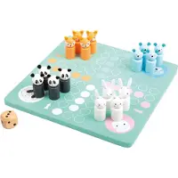 Legler Jeu de société - - 11462 - Ludo Ours en Bois - Figurines Animaux - Multicolore