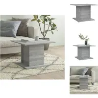 vidaXL Table basse Gris Sonoma 55,5x55,5x40 cm Bois composite - Tables basses