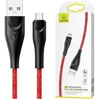 Usams U41 Microusb 2M2A Red/Red braided cable Sj396Usb02 (Us-Sj396) Fast Charge