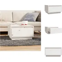 vidaXL Table basse blanche 55x56x32 cm Pin massif - Tables basses