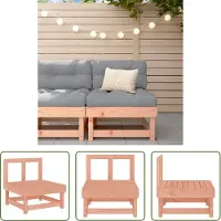 The Living Store Canapé central de jardin en bois massif de douglas