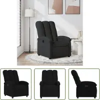 The Living Store Fauteuil relax noir tissu