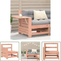 The Living Store Canapé de jardin avec accoudoirs et table d'appoint en bois massif de douglas