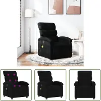 The Living Store Fauteuil de massage Noir Tissu