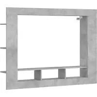 Syfax Meuble TV gris béton 152x22x113 cm bois d'ingénierie