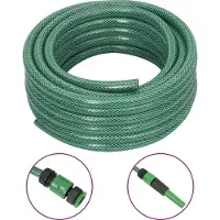 Syfax Tuyau d'arrosage avec jeu de raccords vert 0,5" 10 m PVC