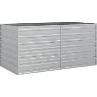Syfax Lit surélevé de jardin 160x80x77 cm Acier galvanisé Argenté