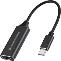 Conceptronic ABBY03B câble vidéo et adaptateur HDMI Type A (Standard) USB Type-C Noir