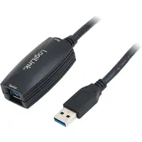 Logilink 5.0m USB 3.0 M/F, 5 m, USB A, USB A, USB 3.2 Gen 1 (3.1 Gen 1), mâle/femelle, noir