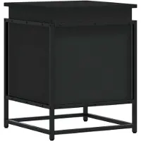 vidaXL Boîte de rangement avec couvercle Noir 40x40x51,5 cm Bois composite