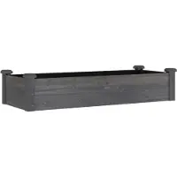 Syfax Lit surélevé de jardin doublure 120x45x25 cm bois massif sapin