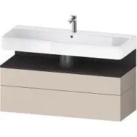 Duravit Collection One Meuble sous-lavabo, 1 tiroir et 1 tiroir, 1190x470x590mm, niche graphite super mate, QA4396080830010