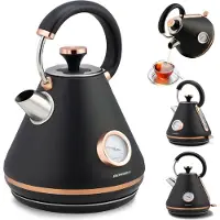 Berdsen Bouilloire électrique avec thermomètre 1,7 l BD-701 noir