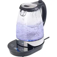 Rosenstein & Söhne Bouilloire digitale en verre 2200 W / 1,7 L à éclairage LED - Avec thermostat