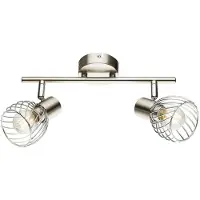 Globo Lampe de plafond Texas 2-Léger nickel