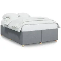vidaXL Cadre de lit sans matelas gris clair 160x200 cm Tissu