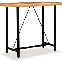 Syfax Table de bar Bois massif d'acacia 120x60x107 cm