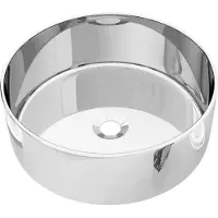 Syfax Lavabo 40 x 15 cm Céramique Argenté