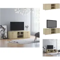 vidaXL Armoire TV Chêne Sonoma 120x34x37 cm Bois composite - Meuble TV