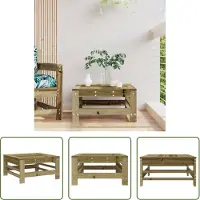 The Living Store Tabouret de jardin en pin imprégné