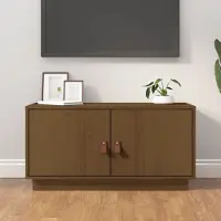Prolenta Maison Exclusive - Meuble TV brun miel 80x34x40 cm Bois massif Pin