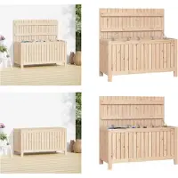vidaXL Coffre de jardin 115x49x60 cm Pin massif - Coffre de jardin - Coffre de jardin - Boîte de rangement de jardin