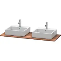 Duravit Console en bois massif XSquare, 2 découpes, 1400x20x550mm, XS064GB7777