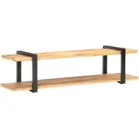 Syfax Meuble TV 160x40x40 cm Bois massif de manguier brut