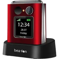 Bea fon Fold 10 LTE, boîtier pliable, SIM unique, 5,59 cm (2.2"), Bluetooth, 1000 mAh, noir, rouge