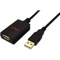 Roline Rallonge USB 2.0, noire, 5 m