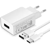 Xiaomi Chargeur secteur (2A) avec câble USB-C (1 mètre), blanc