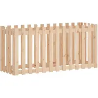 Syfax Lit surélevé de jardin design de clôture 150x50x70cm pin massif