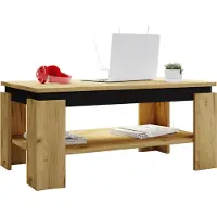 VCM Table d'appoint en bois | Table basse simple | Dimensions env. H. 41 x W. 90 x D. 53cm | Table salon | Sofatic - Rolas