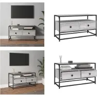 vidaXL Armoire TV Gris Sonoma 80x35x45 cm Bois composite - Armoire TV - Meubles TV - Support TV