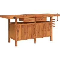 Syfax Établi avec tiroirs et étaux 192x62x83 cm Bois massif d'acacia