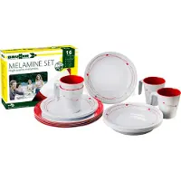Brunner 0830160N.C8A, Rouge, Blanc, Mélamine, 4 personne(s), 4 évier(s), 4 pièce(s), 300 ml