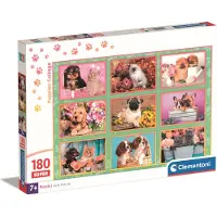 Clementoni Puzzle CLE 180 Chiots SuperKolor collage 29788
