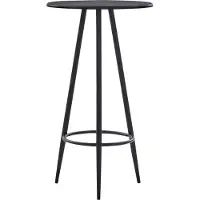 Syfax Table de bar Noir 60x107,5 cm MDF