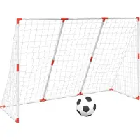 Syfax But de football pour enfants avec ballons 2 en 1 blanc