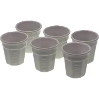 Bialetti Y0TZ502 6 Tasses à espresso, gobelets -Porcelaine blanche 90ml.