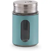 Zeller Pot à épices en verre, diamètre 7 x 11,5 cm, bleu,