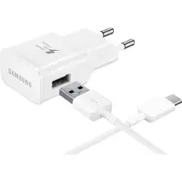 Samsung Chargeur avec Câble USB-C 1,2 m Adaptive Fast Charge 15 W Blanc